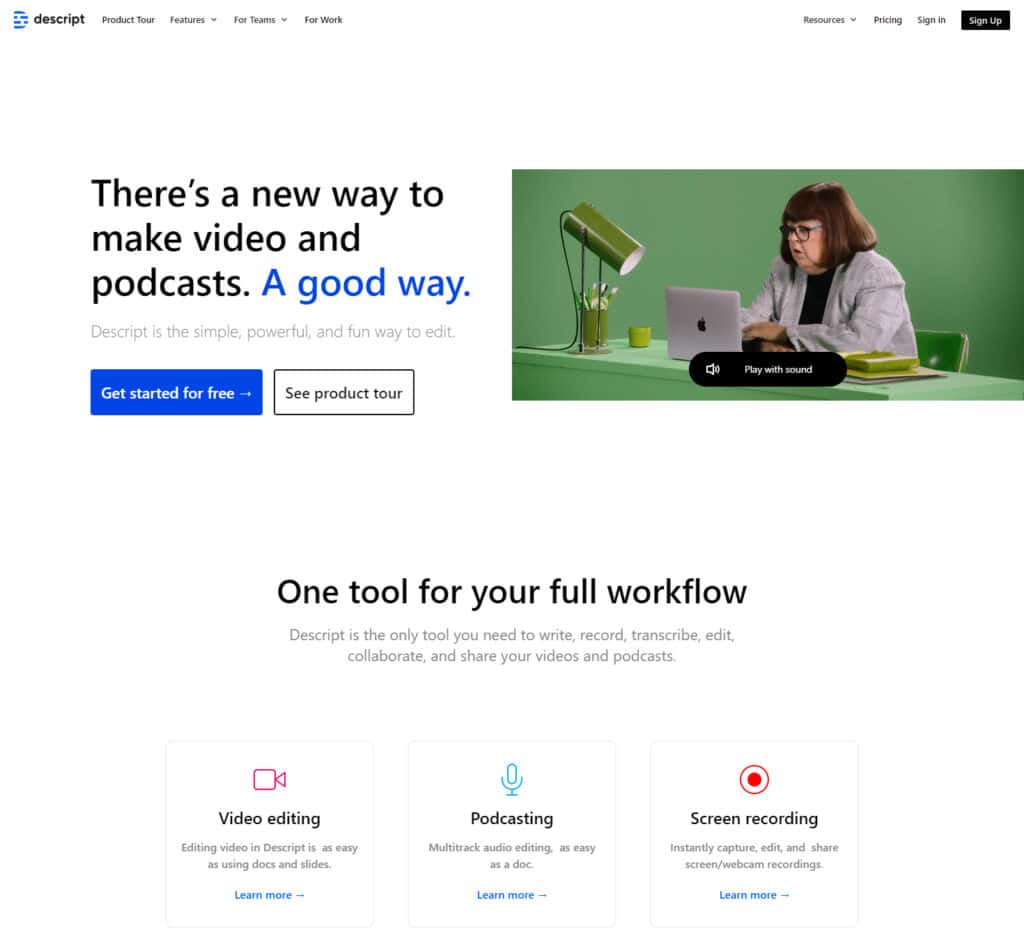 Podcast Tools: Descript