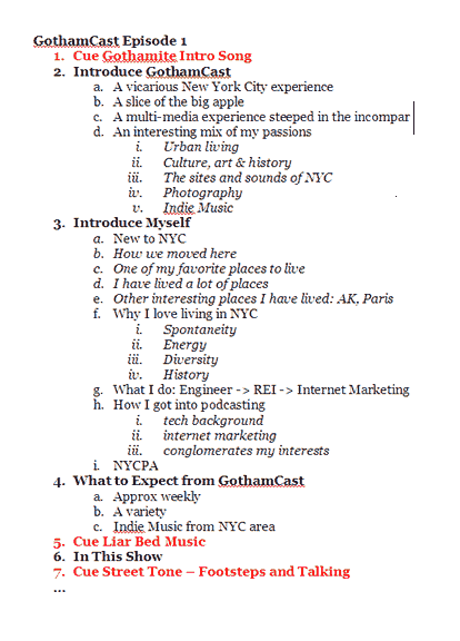 How to host a podcast with notes