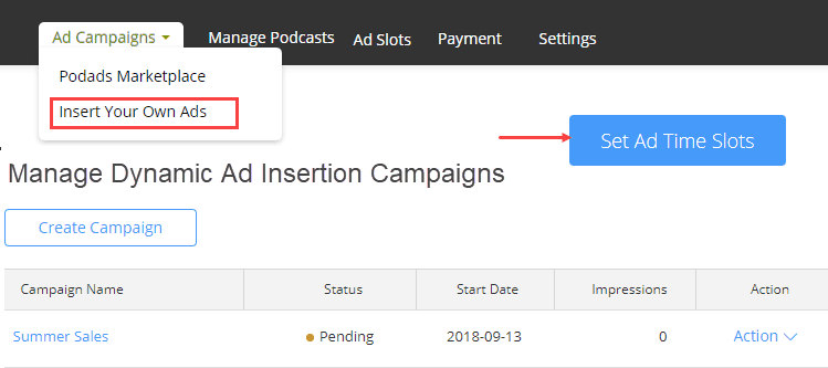 dynamic ad insertion for podcasts podbean dashboard
