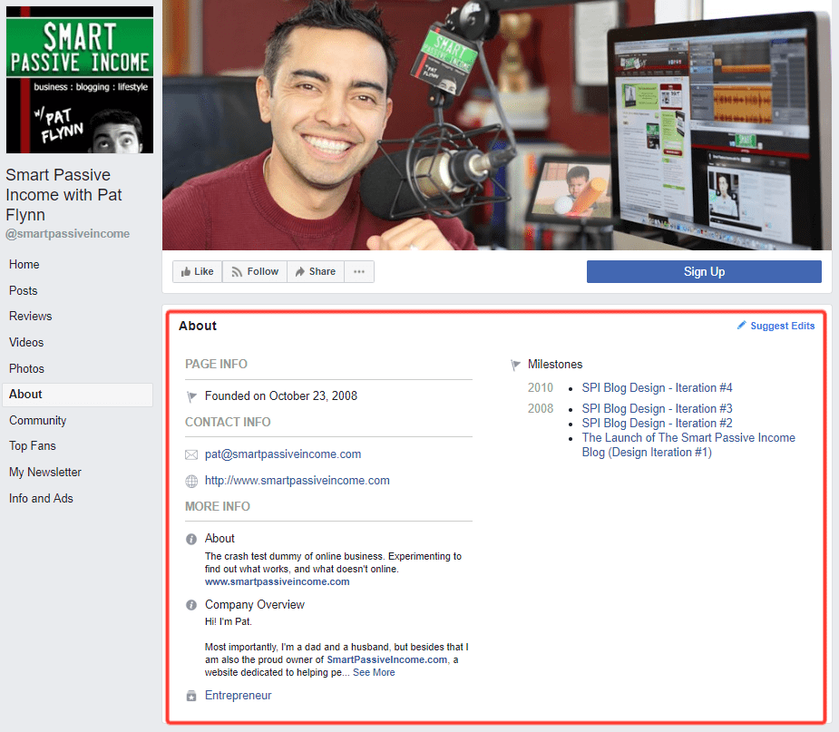 promote a podcast on social media facebook profile